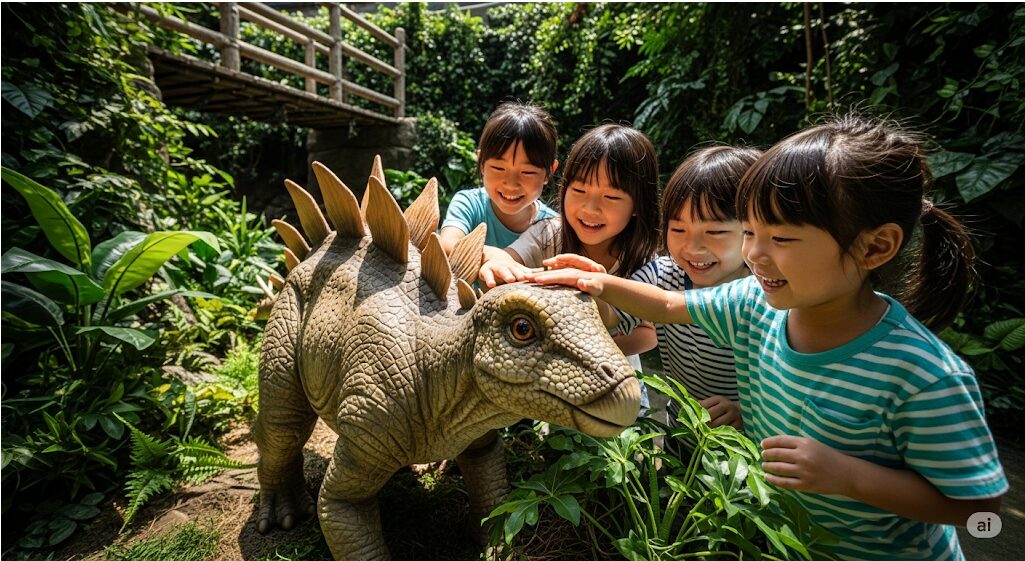 可愛いステゴサウルスに会えるアトラクション紹介