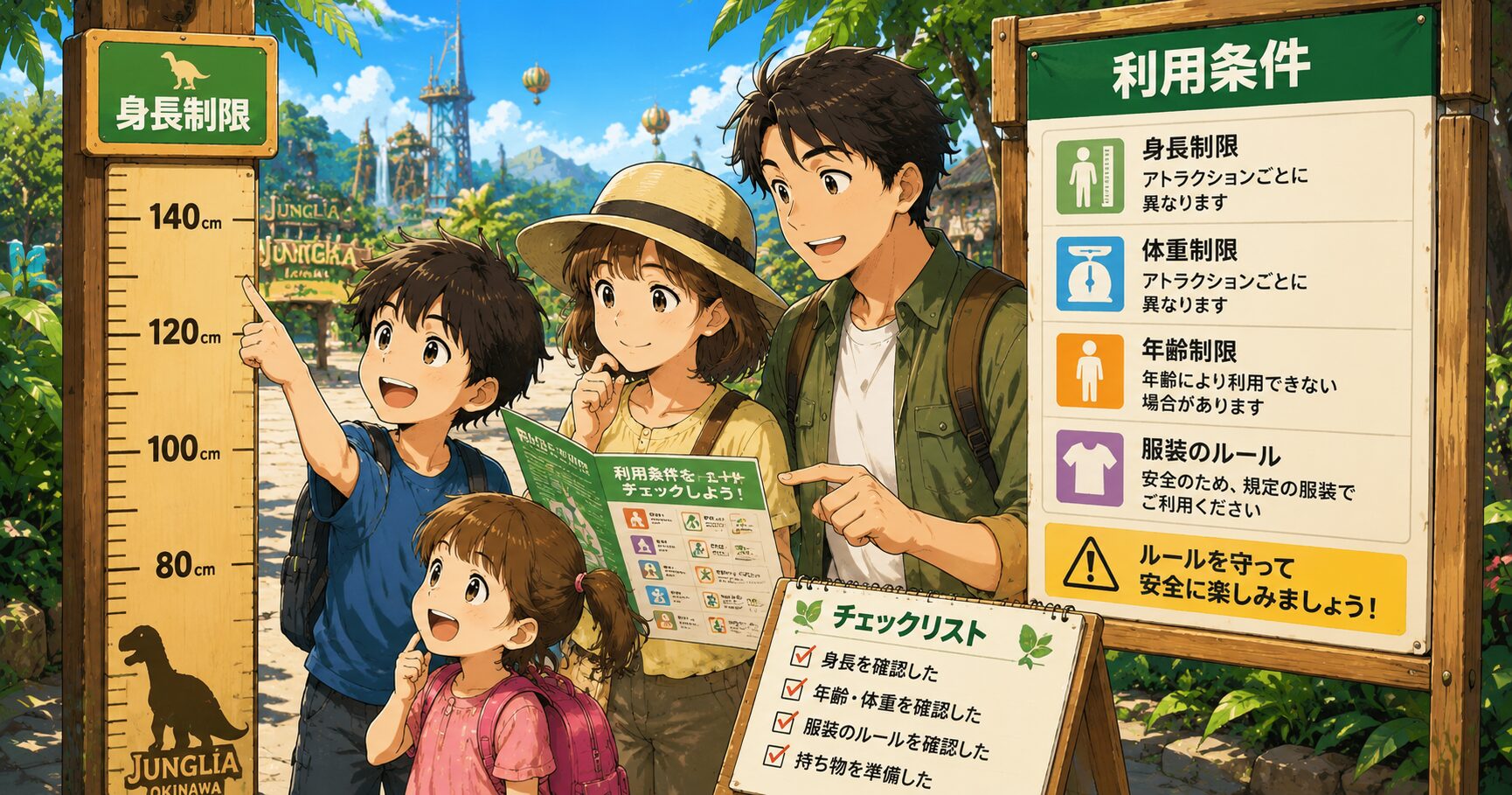 アトラクションの身長制限と利用条件