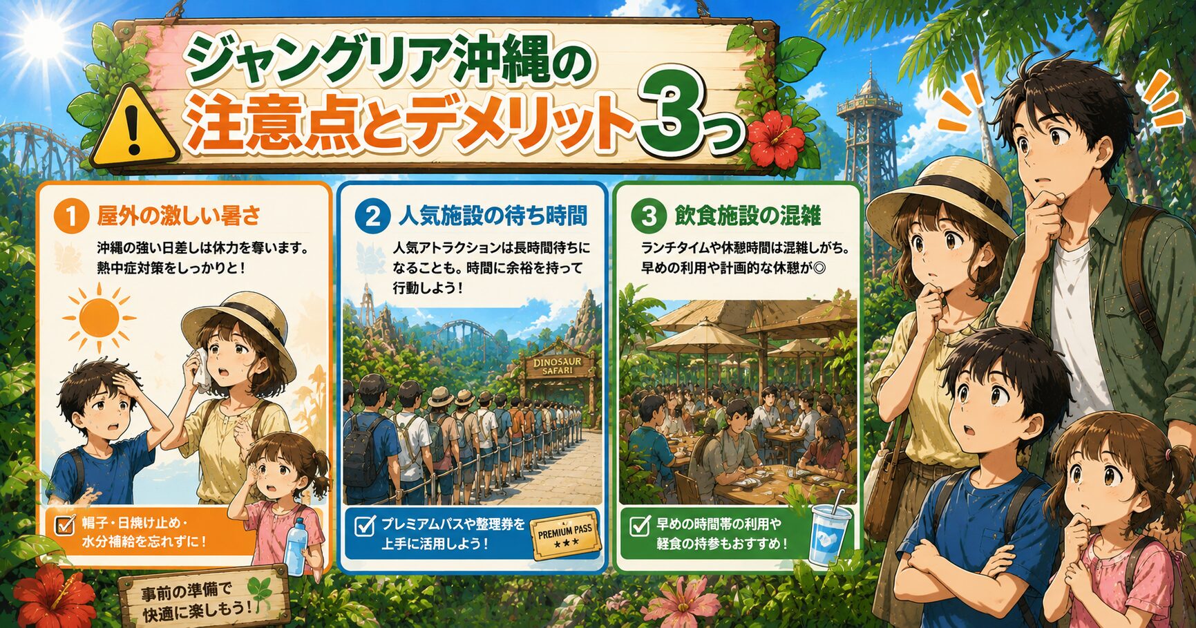 ジャングリア沖縄の注意点とデメリット3つ