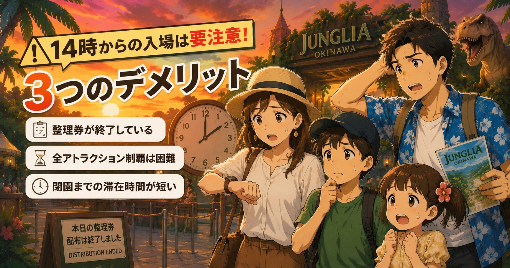 14時から入場する際に注意すべき3つのデメリット
