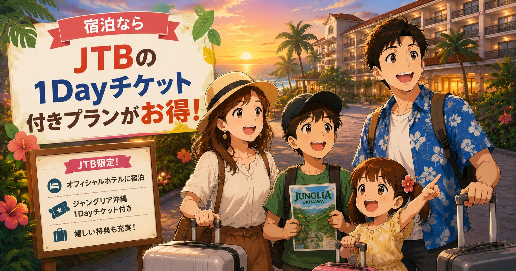 宿泊ならJTBの1Dayチケット付きプランがお得