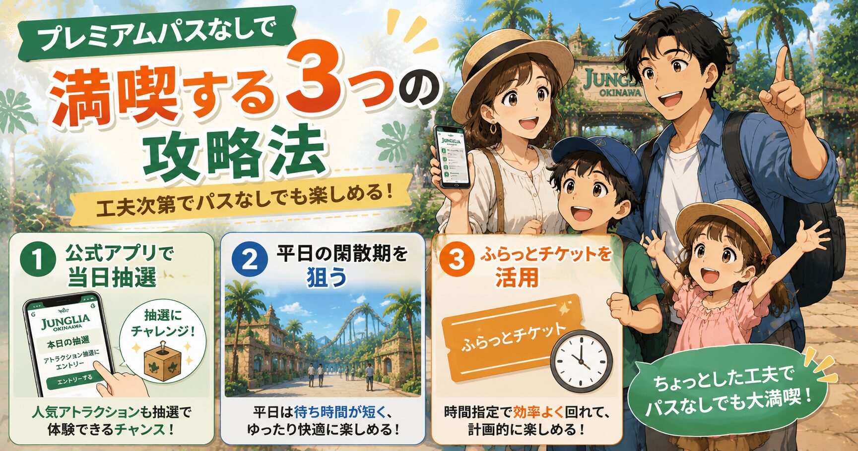 プレミアムパスなしで満喫する3つの攻略法