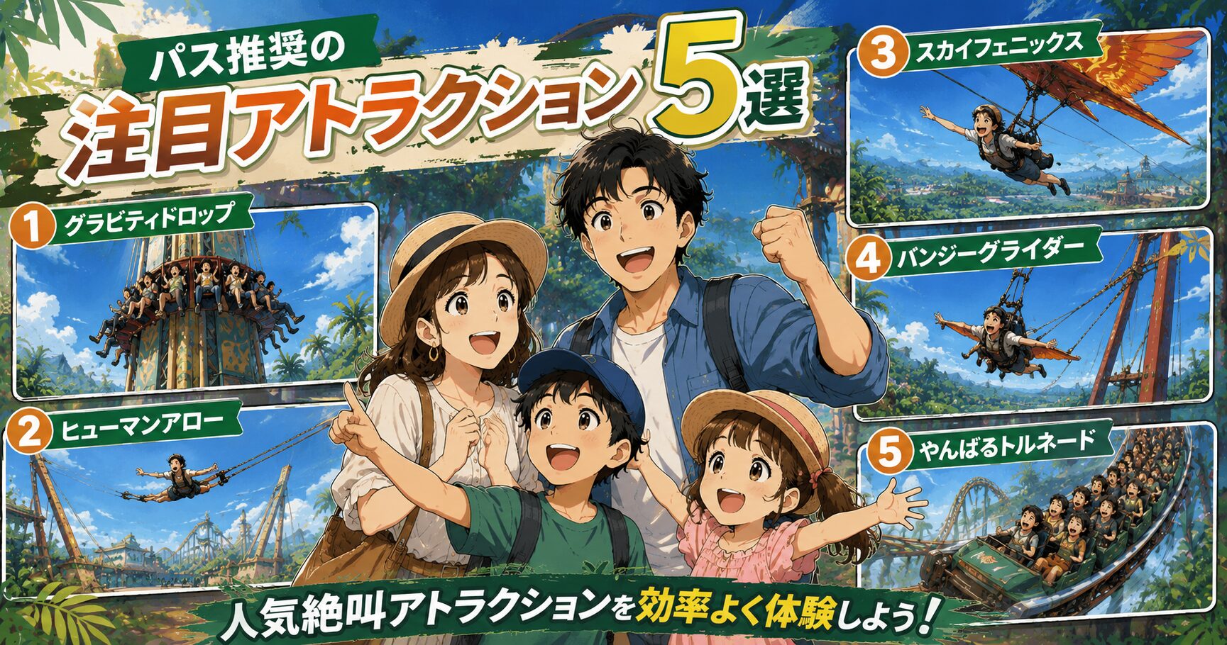 パス推奨の注目アトラクション5選
