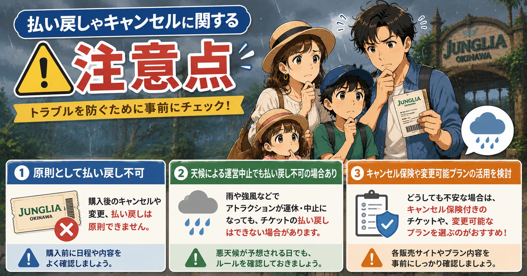 払い戻しやキャンセルに関する注意点