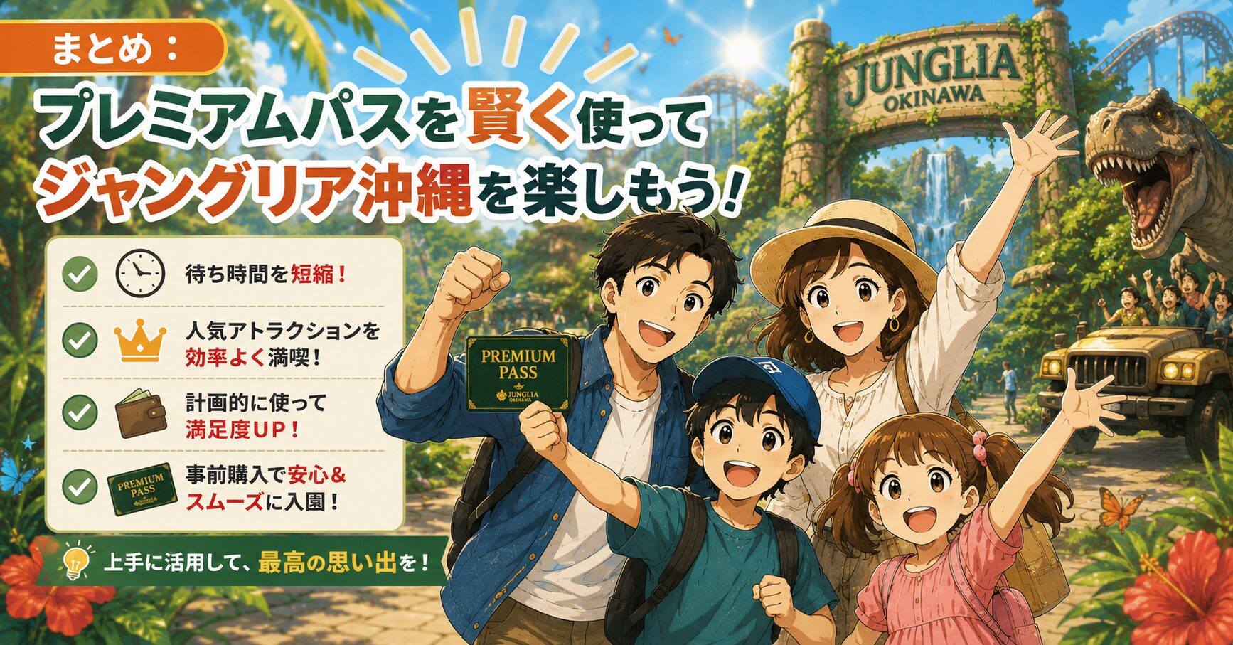 まとめ：プレミアムパスを賢く使ってジャングリア沖縄を楽しもう