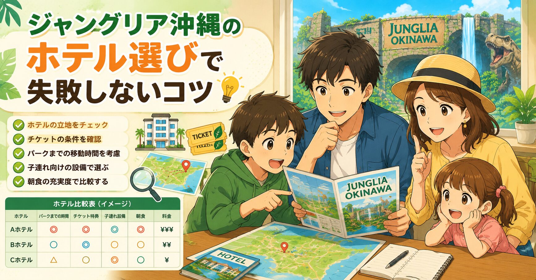 ジャングリア沖縄のホテル選びで失敗しないコツ