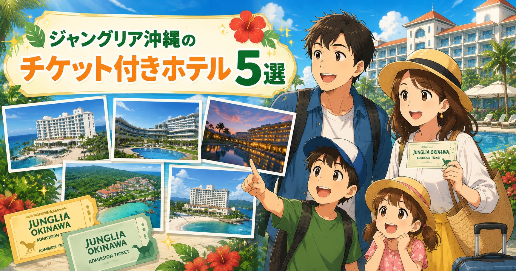 ジャングリア沖縄のチケット付きホテル5選