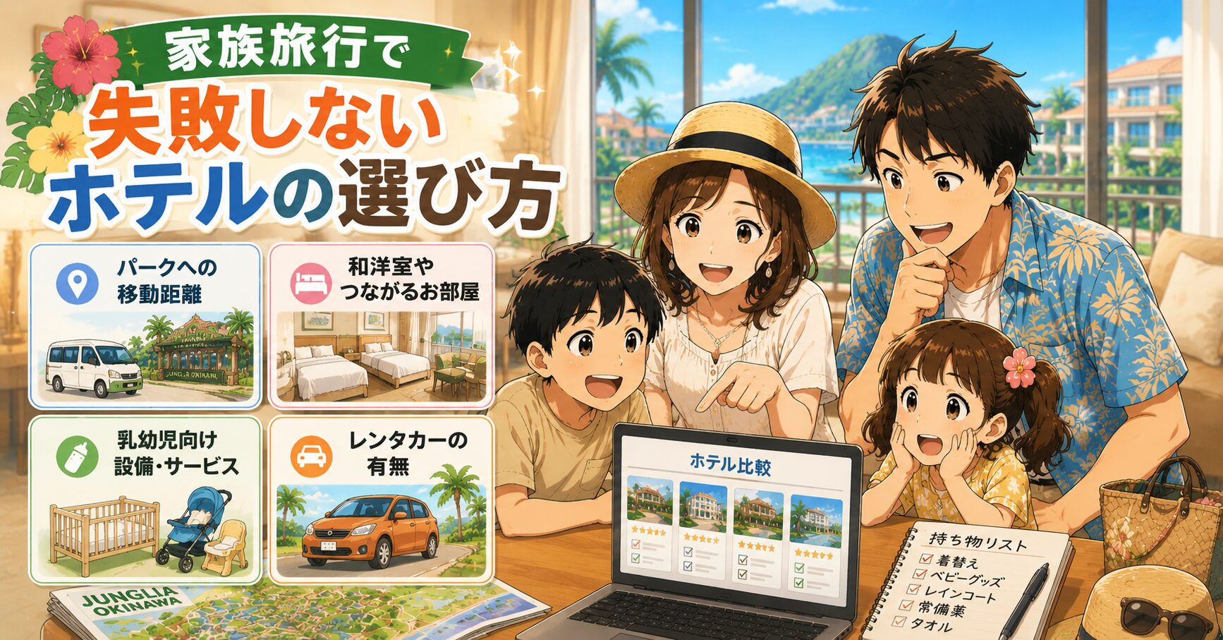 家族旅行で失敗しないホテルの選び方