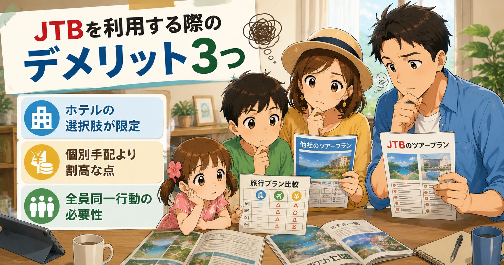JTBを利用する際のデメリット3つ