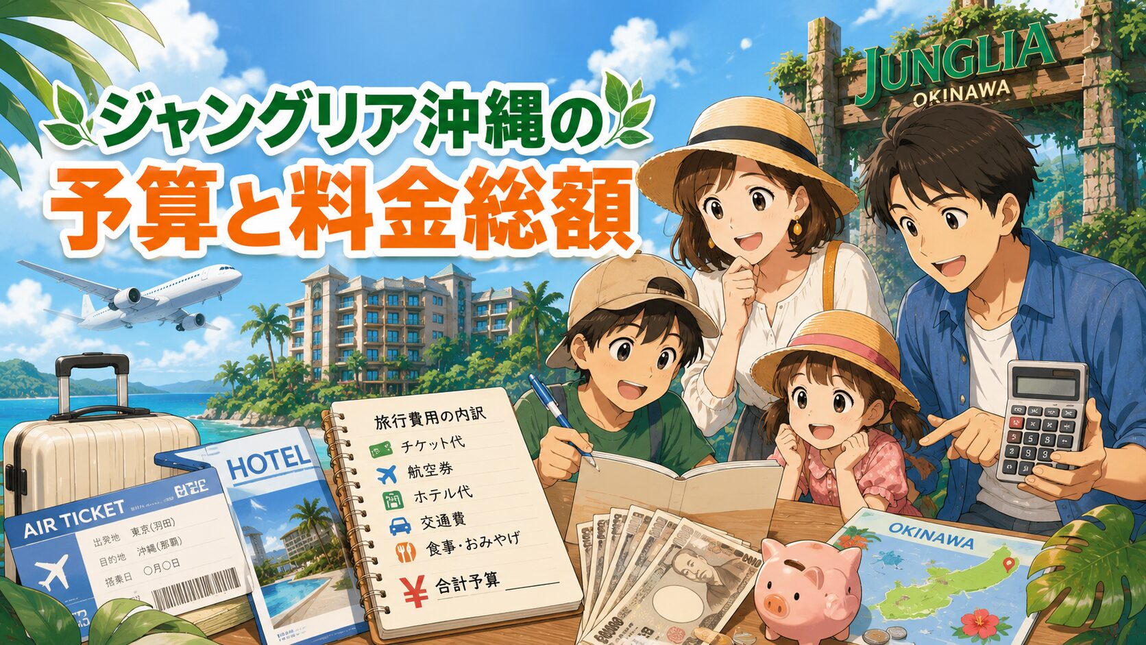ジャングリア沖縄の予算と料金総額