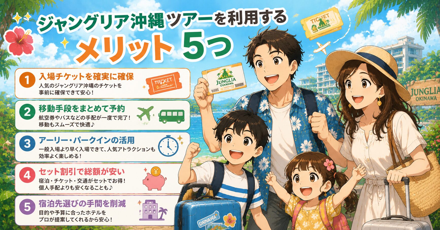 ジャングリア沖縄ツアーを利用するメリット5つ