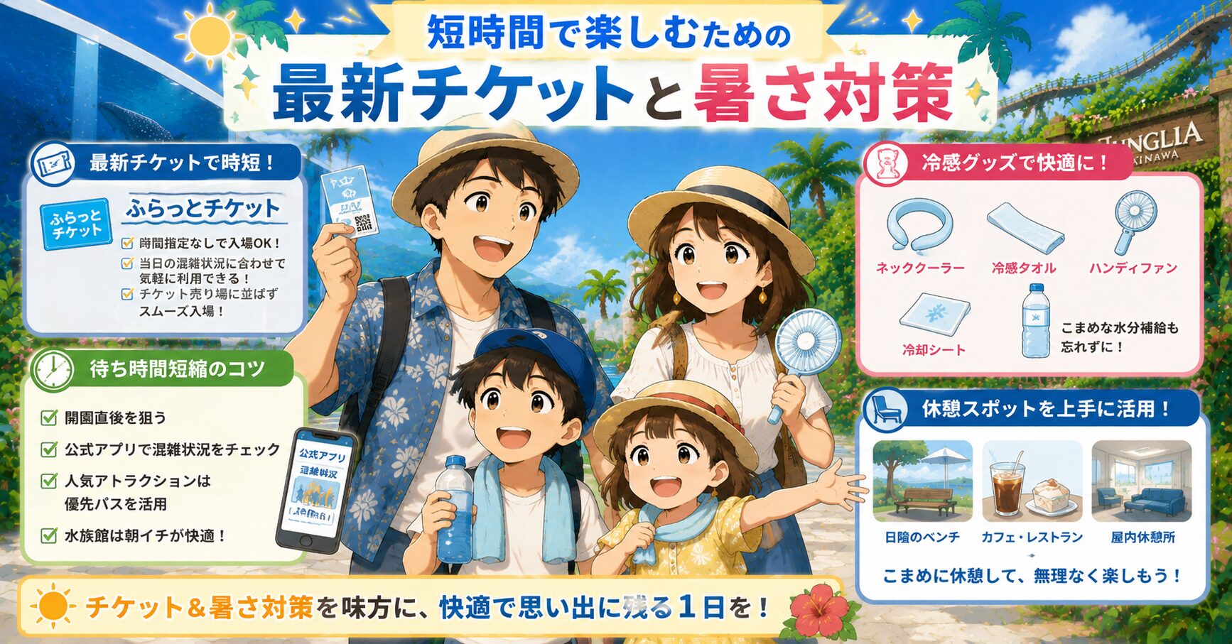 短時間で楽しむための最新チケットと暑さ対策
