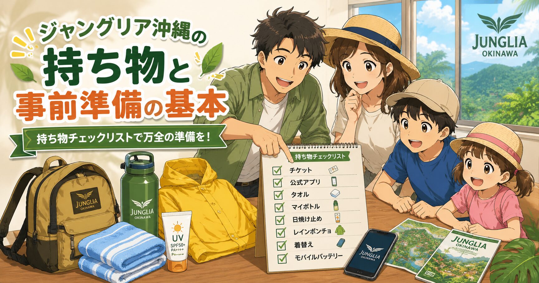ジャングリア沖縄の持ち物と事前準備の基本