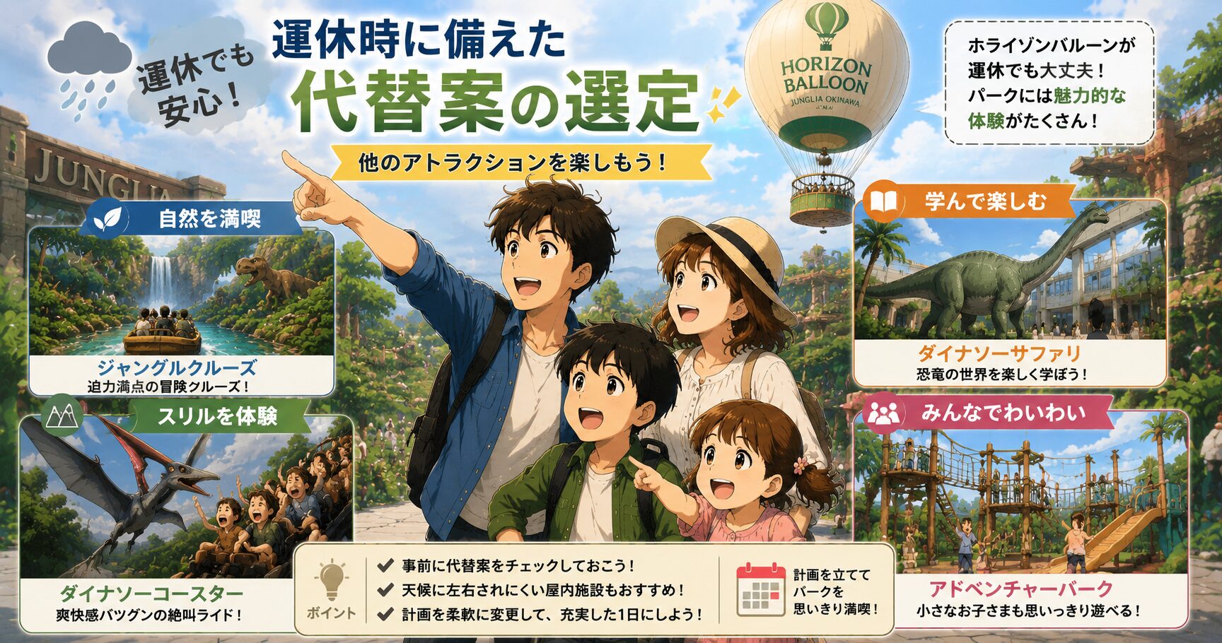 運休時に備えた代替案の選定