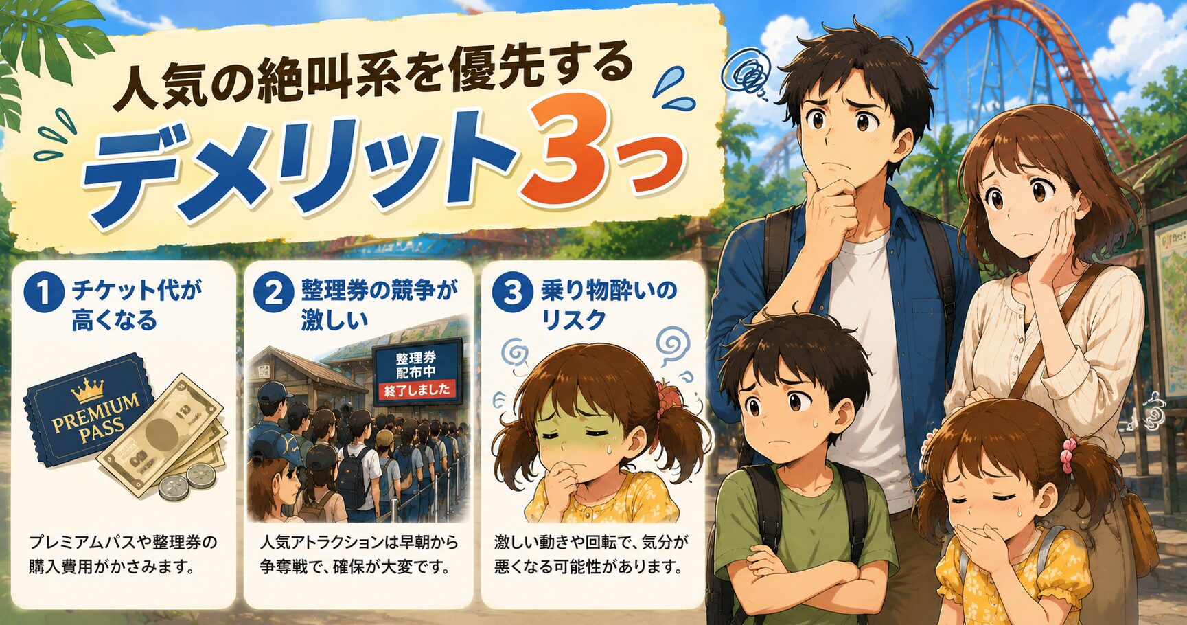 人気の絶叫系を優先するデメリット3つ