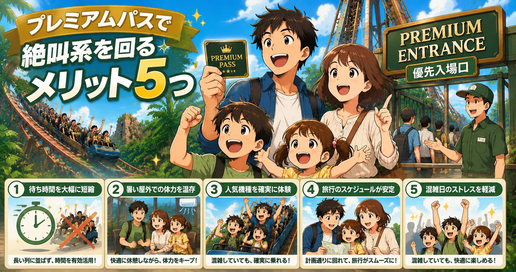 プレミアムパスで絶叫系を回るメリット5つ