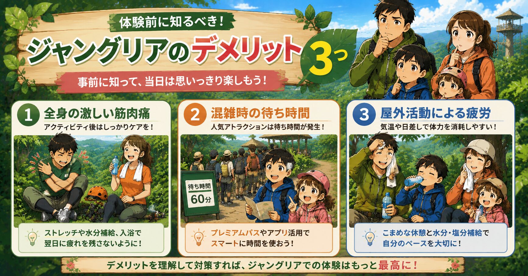 体験前に知るべきジャングリアのデメリット3つ