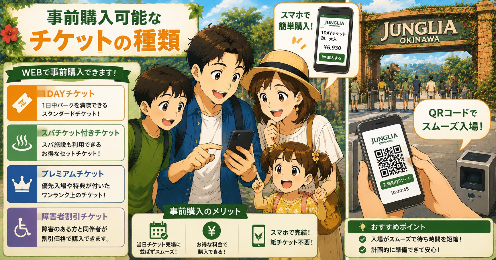 事前購入可能なチケットの種類