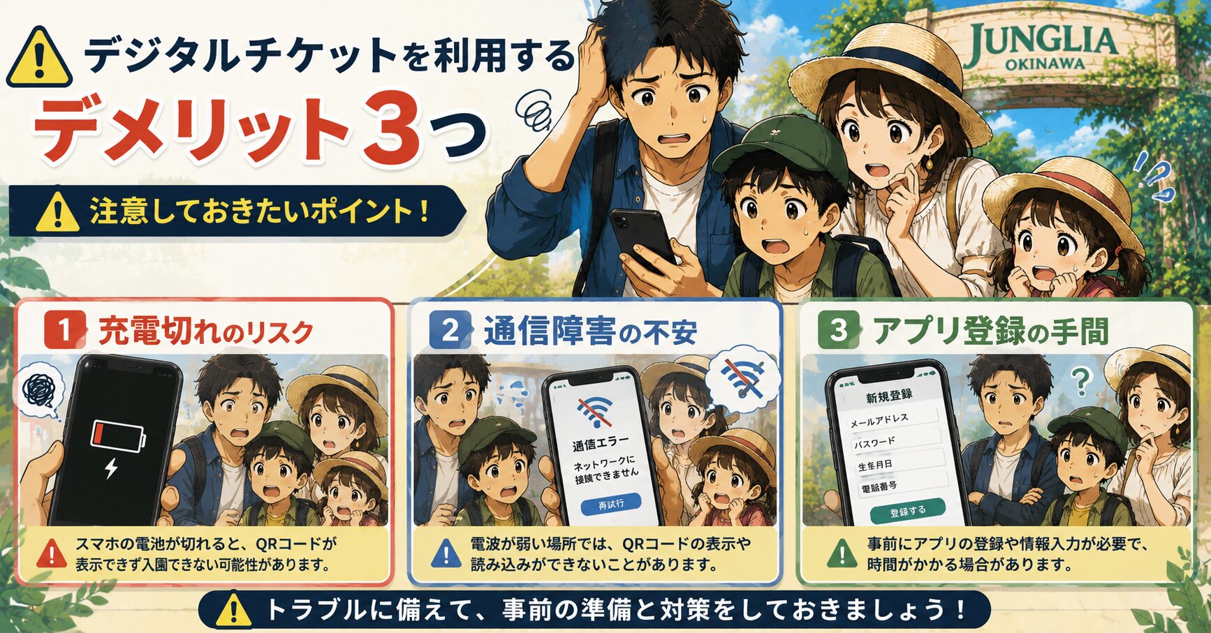 デジタルチケットを利用するデメリット3つ