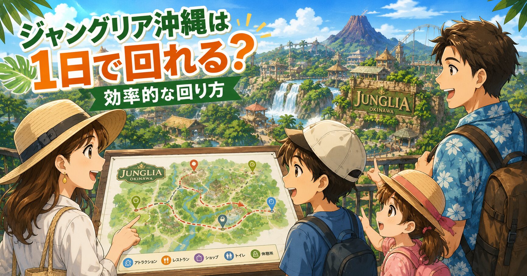 ジャングリア沖縄は1日で回れる?効率的な回り方