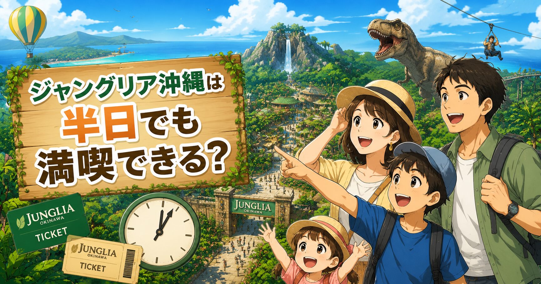 ジャングリア沖縄は半日でも満喫できる?