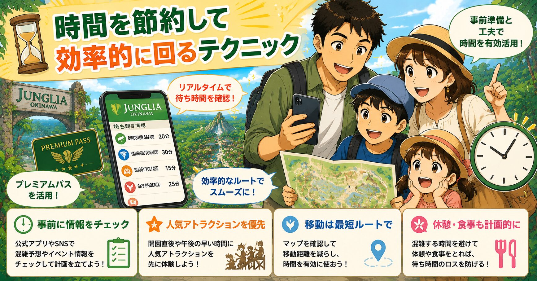 時間を節約して効率的に回るテクニック