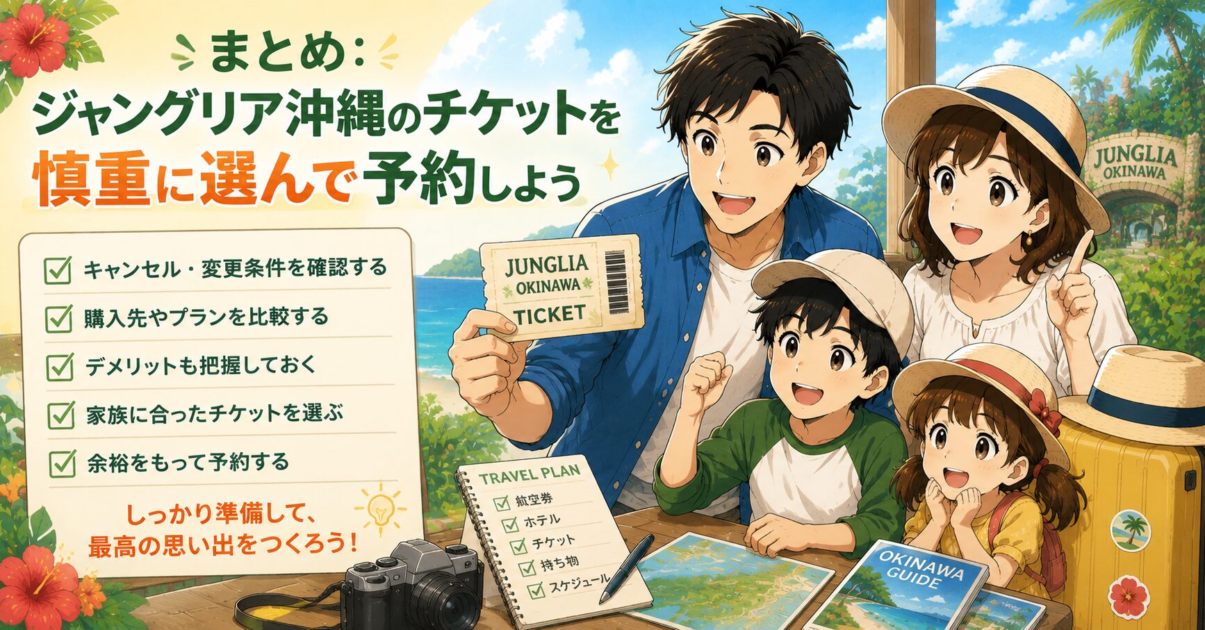 まとめ：ジャングリア沖縄のチケットを慎重に選んで予約しよう