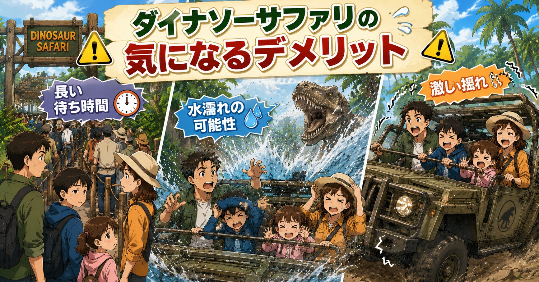 ダイナソーサファリの気になるデメリット