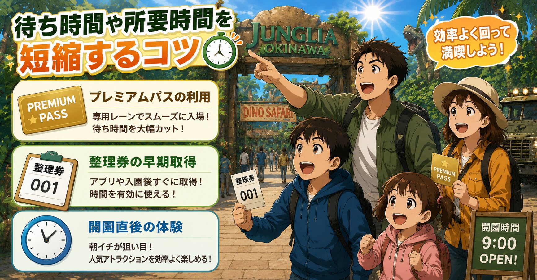 待ち時間や所要時間を短縮するコツ
