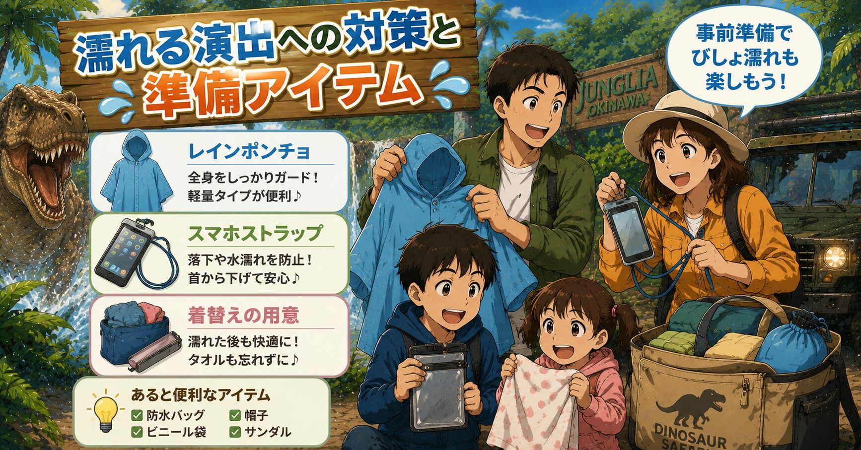 濡れる演出への対策と準備アイテム